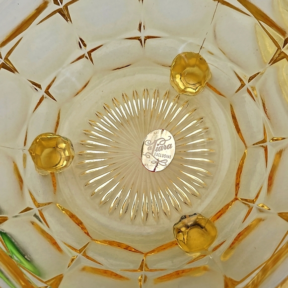 Tiara Exclusive Constellation Yellow Candy Dish w/waffle block design - Picture 2 of 3